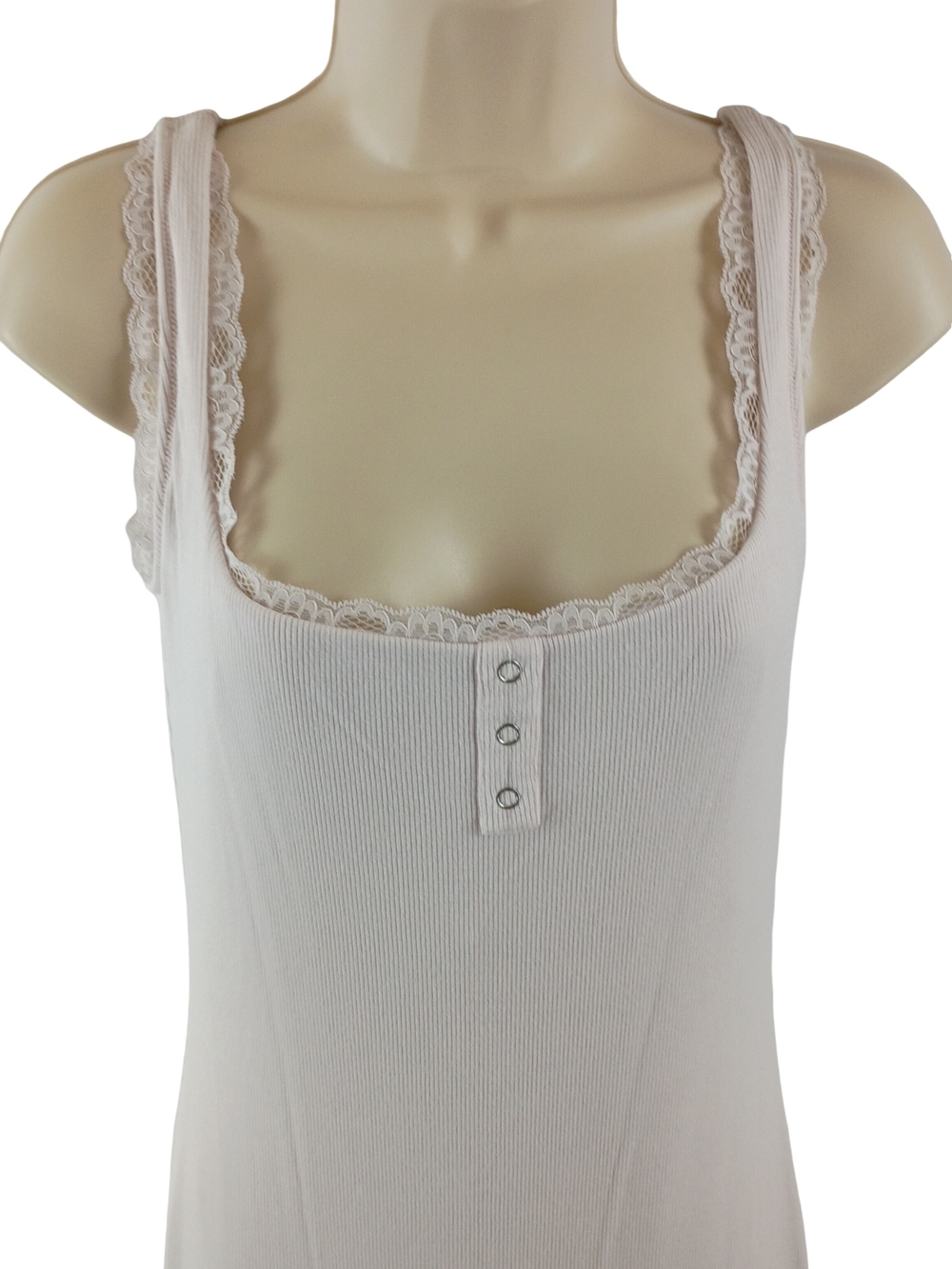 Popilush Lace-Trim Maxi Slip Dress in Pale Pink - Picture 3 of 11
